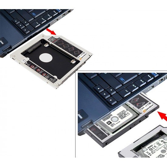 12,7 mm Notebook Dvd Micro Sata to Sata HDD SSD Dönüştürücü Kızak Caddy