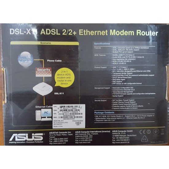 Asus DSL-X11 ADSL 2/2+ Ethernet Modem Router